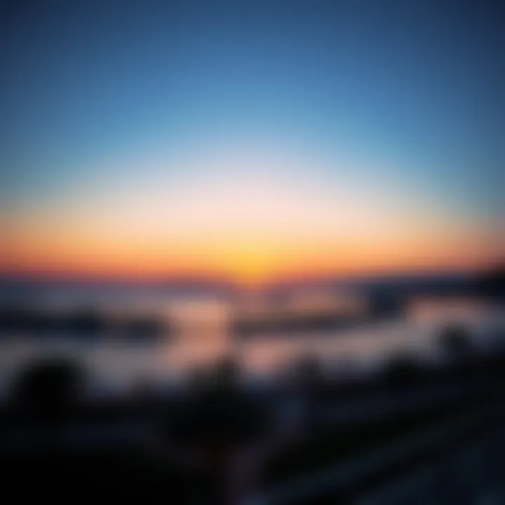 Serene Sunset over Damac Lagoon Ibiza Elegant sunset view over the serene waters of Damac Lagoon Ibiza