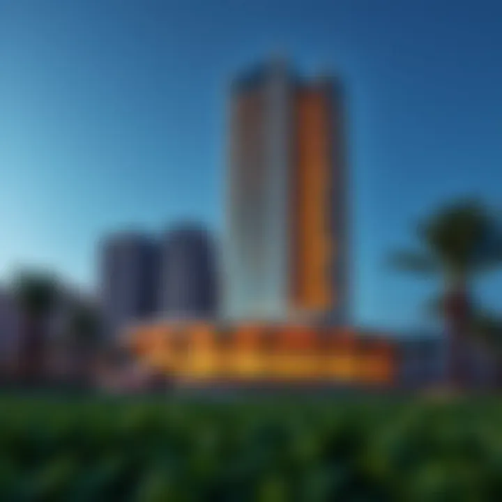 Architectural Marvel of Almas Tower Stunning exterior view of DMCC Almas Tower