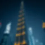 Stunning architectural view of the Dubai Financial Tower