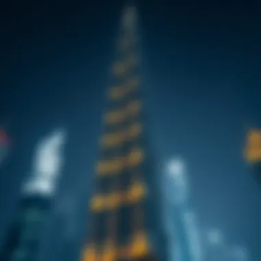 Stunning architectural view of the Dubai Financial Tower