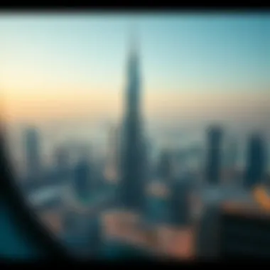 Panoramic skyline showcasing the Dubai Financial Tower