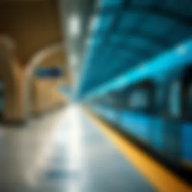 Major station along the Dubai Metro Blue Line