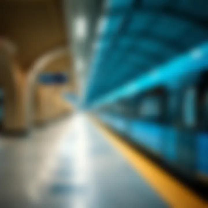 Major station along the Dubai Metro Blue Line