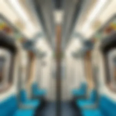 Interior of a Dubai Metro train