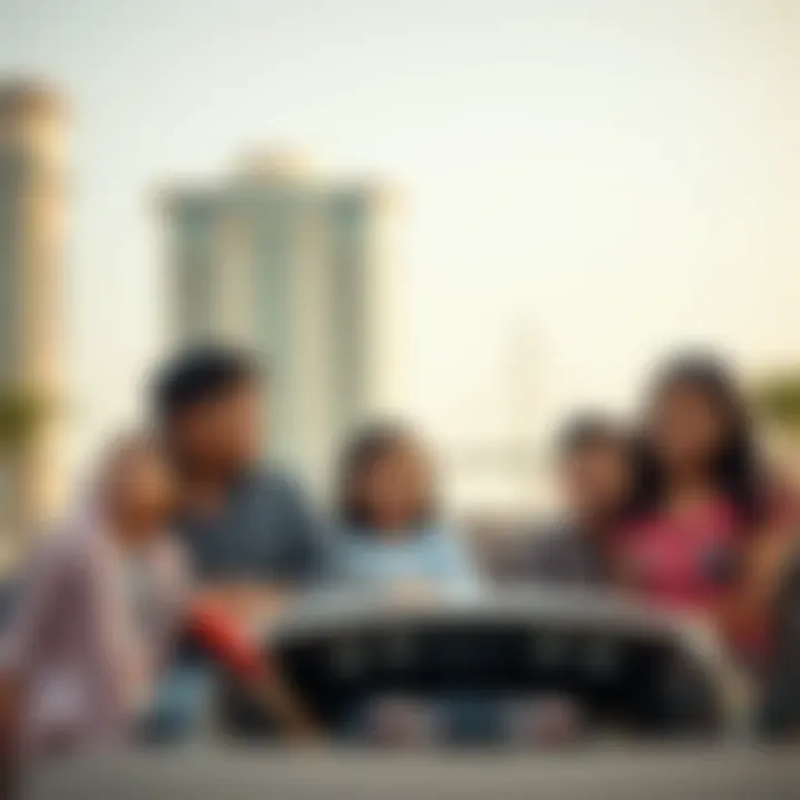 Family enjoying life in Dubai, symbolizing stability