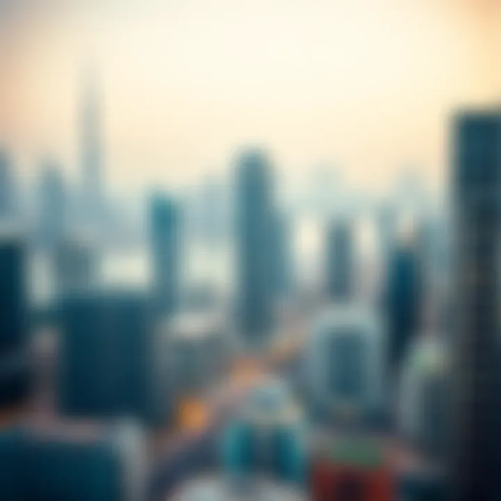 Dubai's Real Estate Landscape Overview of Dubai skyline with real estate buildings