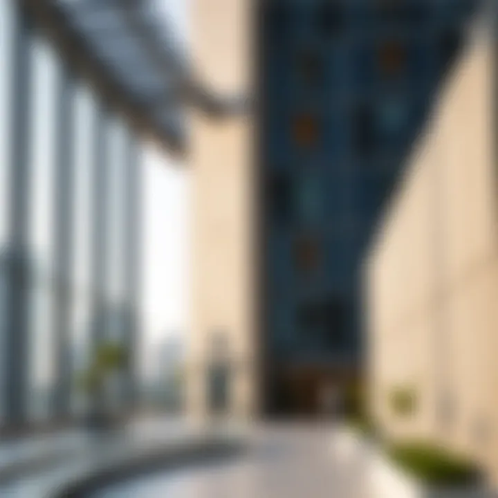 Sustainable Materials in Elegance Tower A close-up of the sustainable materials used in the construction of the Elegance Tower