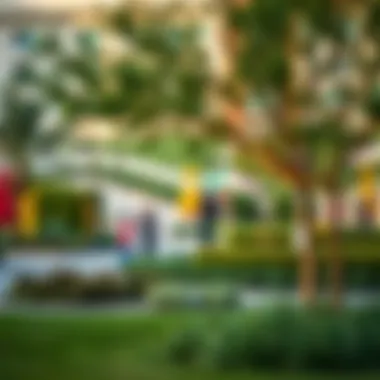 A vibrant community landscape in Ellington JVC with green spaces and amenities