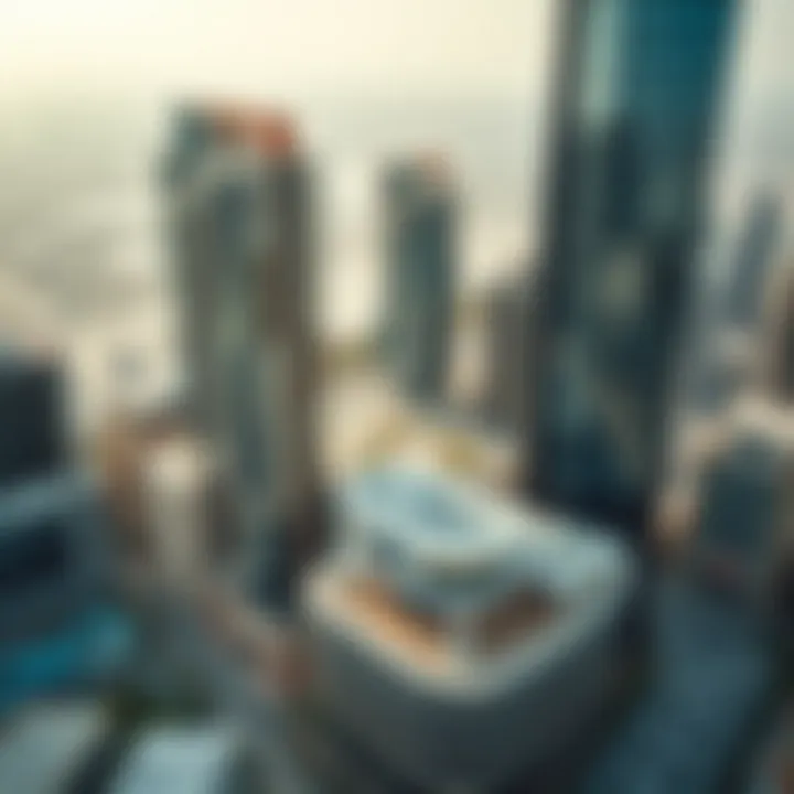 Emaar's Latest Office Project - Aerial Perspective Aerial view of Emaar's latest office project in Dubai