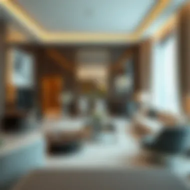 Luxury Living at Emerald Tower Luxurious interior of an apartment in Emerald Tower with contemporary furnishings