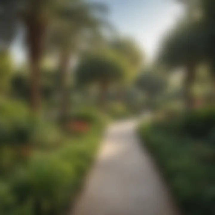 Lush green spaces and community parks in Emirates Garden JVC