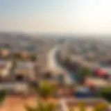 A panoramic view of Abu Shagara showcasing vibrant community life.