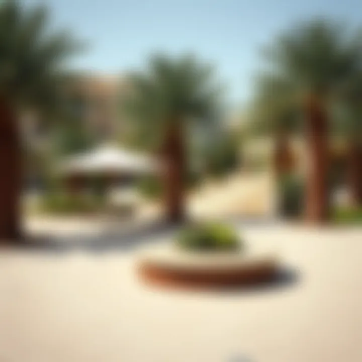 Communal parks and recreational spaces in Abu Shagara.