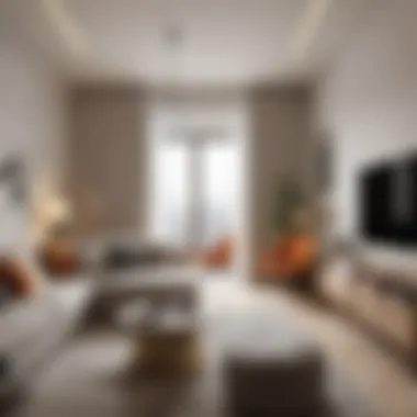 Modern Interior of an Affordable Studio Apartment A cozy studio apartment showcasing modern interior design in Dubai.