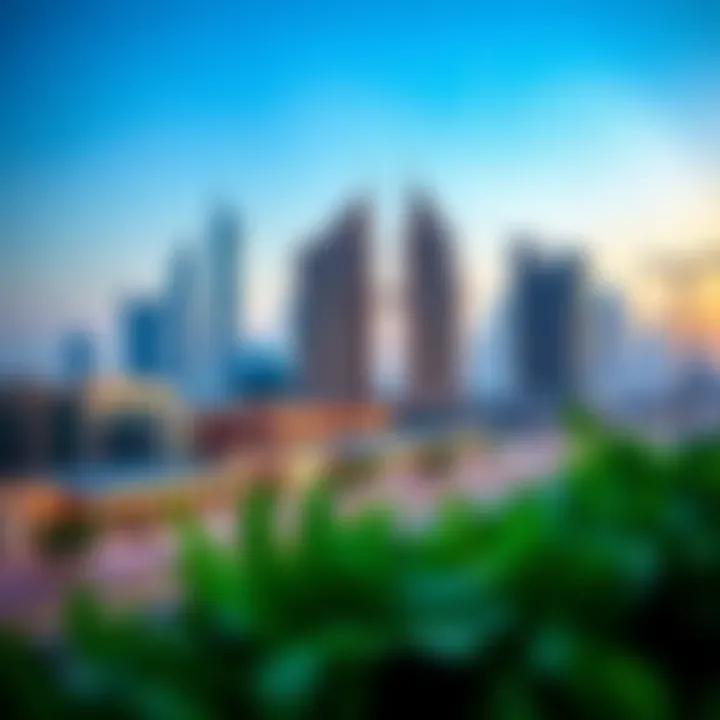 Stunning Skyline of Aghadeer A stunning skyline view of Aghadeer in Bur Dubai showcasing modern architecture.