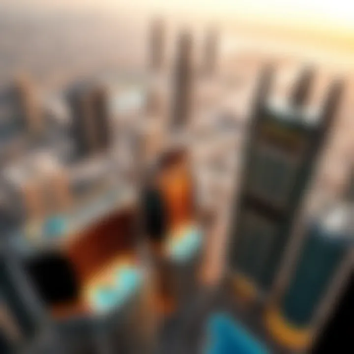 Aerial View of Al Habtoor City Aerial view of Al Habtoor City showcasing modern architectural designs