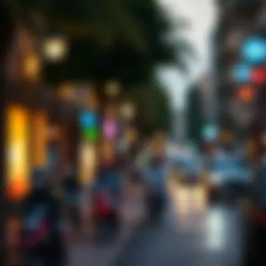 Bustling Street Scene in Al Jaddaf A bustling street scene in Al Jaddaf reflecting the neighborhood's dynamic atmosphere