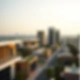 Panoramic View of Al Jaddaf A panoramic view of Al Jaddaf showcasing modern architecture and skyline