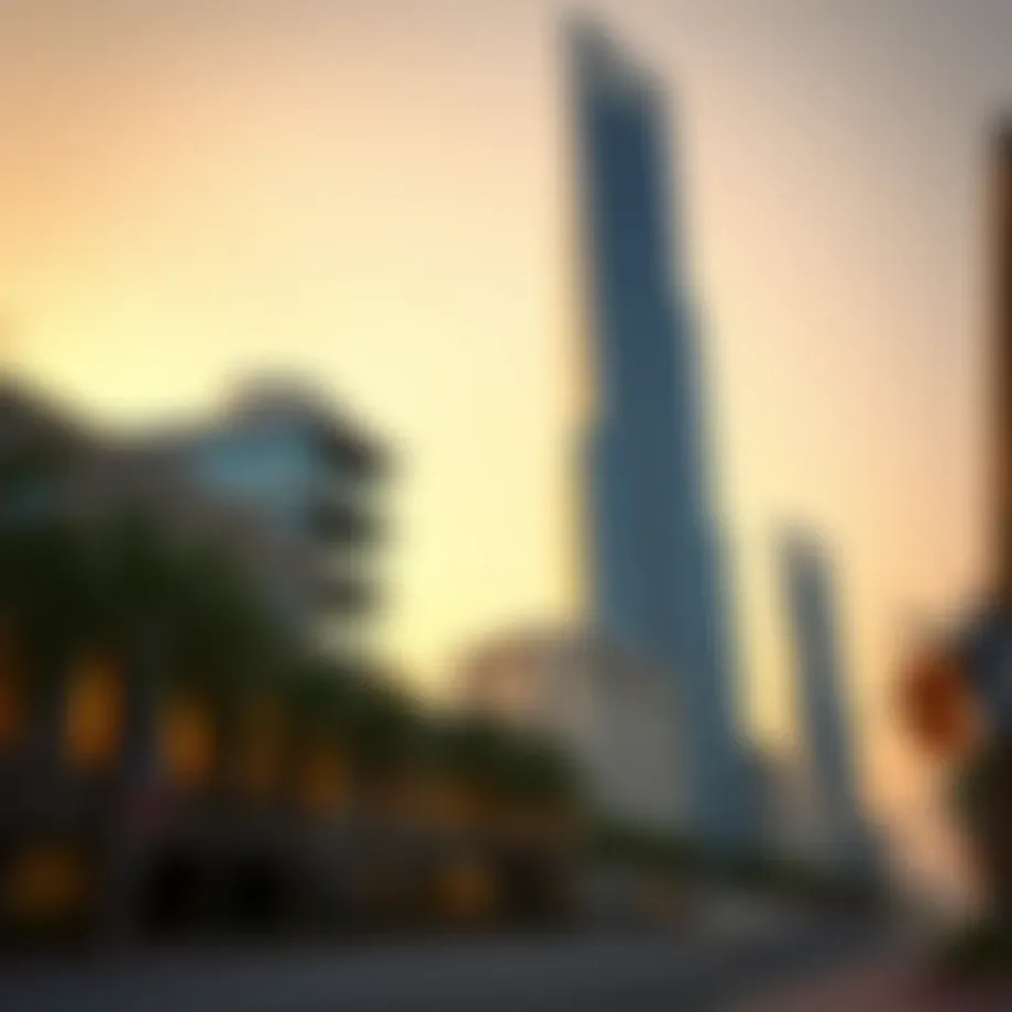 Stunning architectural view of Al Khazna Tower showcasing modern design