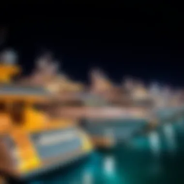 Yachts at Al-Mugheera Marina Luxurious yachts docked at Al-Mugheera Marina