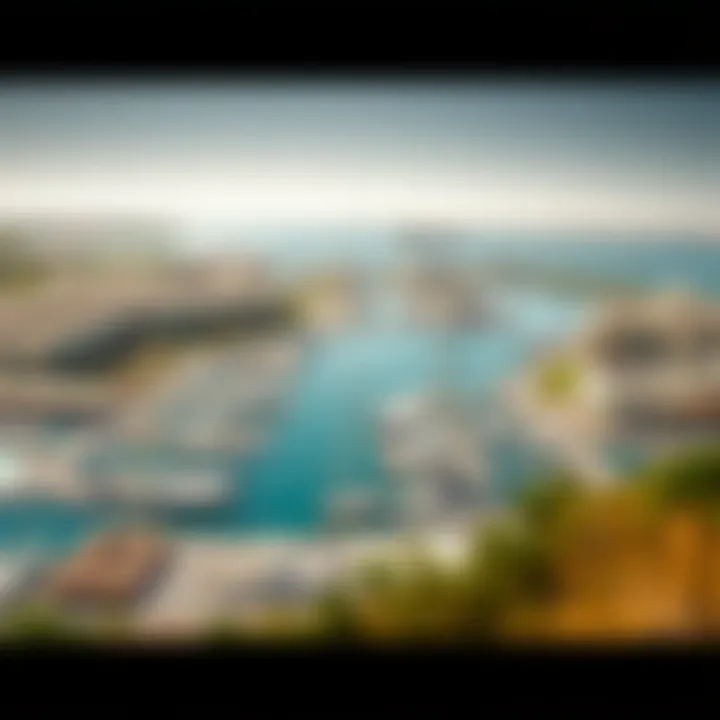 Panorama of Al-Mugheera Marina Community Stunning panoramic view of the marina community