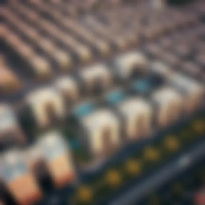 Aerial Perspective of Al Narah Apartments Community Aerial view of the Al Narah Apartments community and surrounding areas