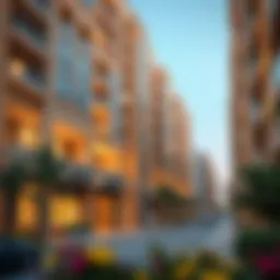 Stunning architectural view of Al Narah Apartments in Dubai