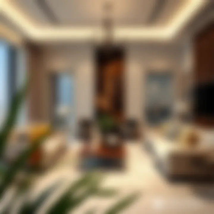 Exquisite Living Space in Al Narah Apartments Luxurious living room interior of Al Narah Apartments