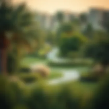 Green Spaces and Recreational Areas Lush greenery and parks in Al Zahia Uptown