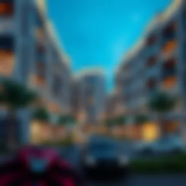 Luxurious residential buildings within الريم سنترال بارك highlighting contemporary design.