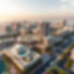 Aerial view of Axis 5 in Dubai's Silicon Oasis showcasing its architectural elegance