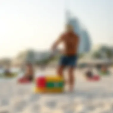 Recreational Activities at Barasti Beach Vibrant beach scene showcasing recreational activities