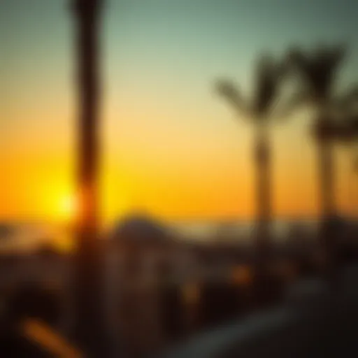 Sunset view over Barasti Beach highlighting its serene beauty