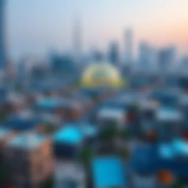 Aerial view of Dubai's skyline with holiday homes