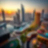 A stunning view of Dubai Marina with modern coworking spaces