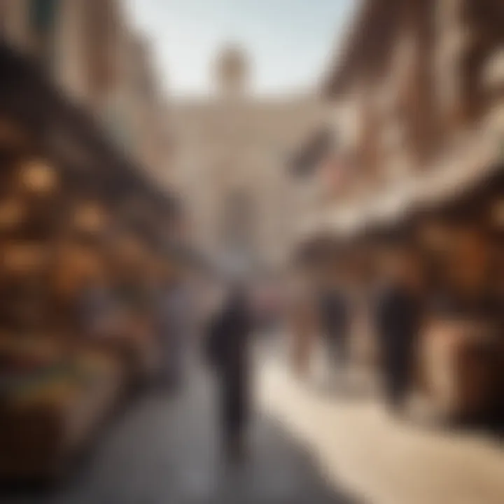 Vibrant street scene in Darussalam depicting local markets and community interactions