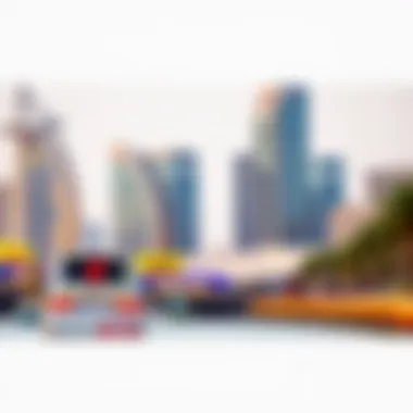 Dubai: A Tax Haven An illustration of Dubai's iconic landmarks with tax symbols