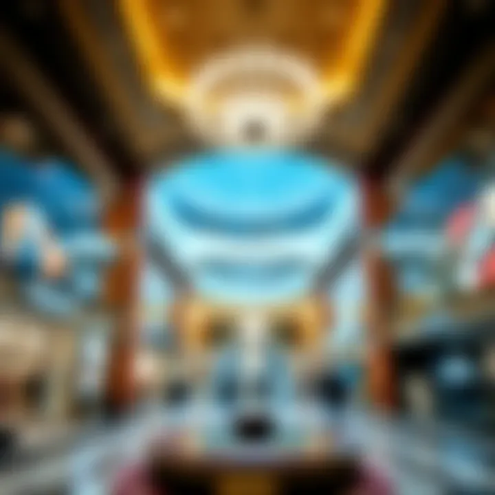 Interior view highlighting luxurious shopping spaces and vibrant atmosphere