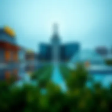 Commercial facilities and recreational areas within Dubai International Park