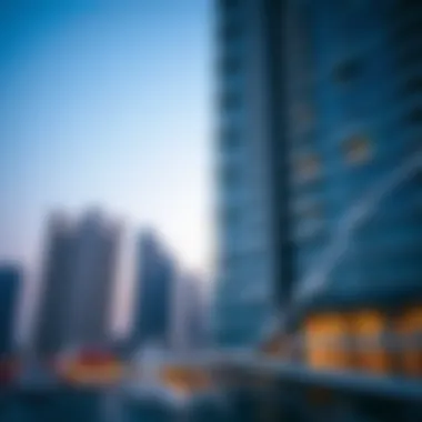 Architectural Close-Up of Dubai Marina Tower Architectural close-up of Dubai Marina Tower