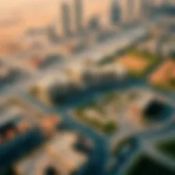 Aerial view of مجمع الامارات showcasing its architectural layout and surrounding infrastructure