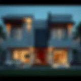 Luxurious executive residence exterior showcasing modern architecture