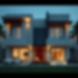 Luxurious executive residence exterior showcasing modern architecture