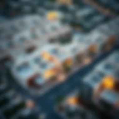 An aerial view of a garage studio complex in Dubai