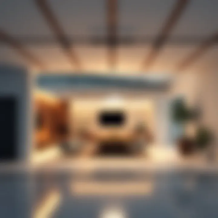 A modern garage studio showcasing innovative design elements