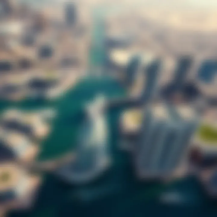 Aerial view of Dubai's real estate developments