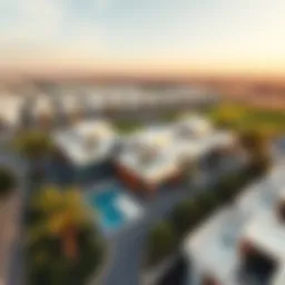 Aerial view of Golf Gate community in Dubai showcasing modern architecture