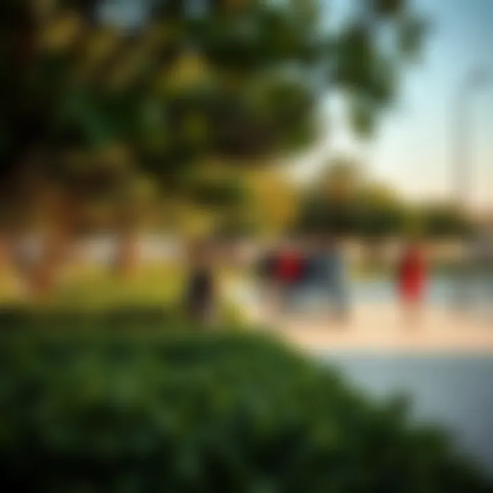 Visitors at حديقة الرقايب Visitors enjoying the serene environment of حديقة الرقايب