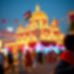 A vibrant celebration during a national holiday in the UAE