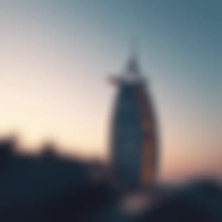 The elegant silhouette of the Burj Al Arab